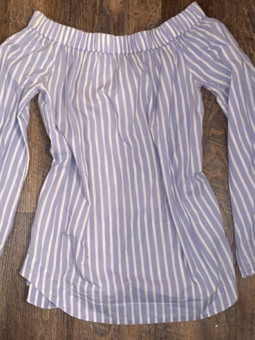 Urban Heritage Off The Shoulder Striped Blouse